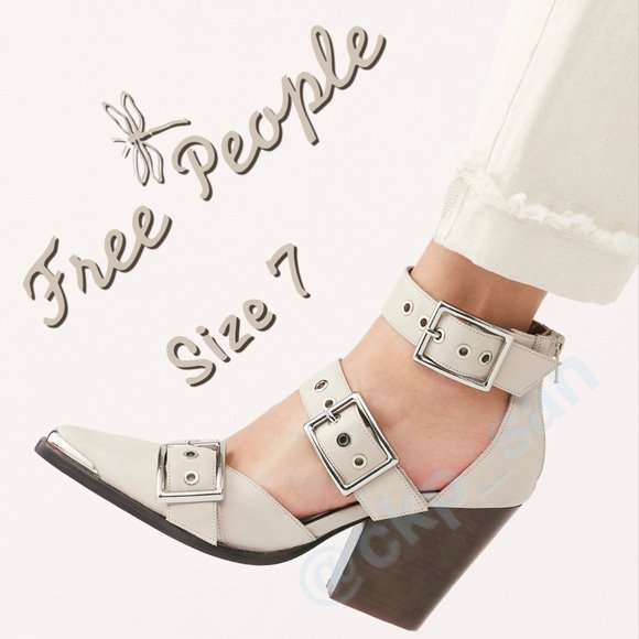 NWOT Free People Hendrix Heels Sz 7 - Picture 1 of 15